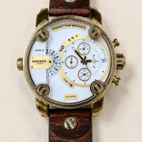 Diesel Little Daddy GMT Dual Time Gold (DZ7288)