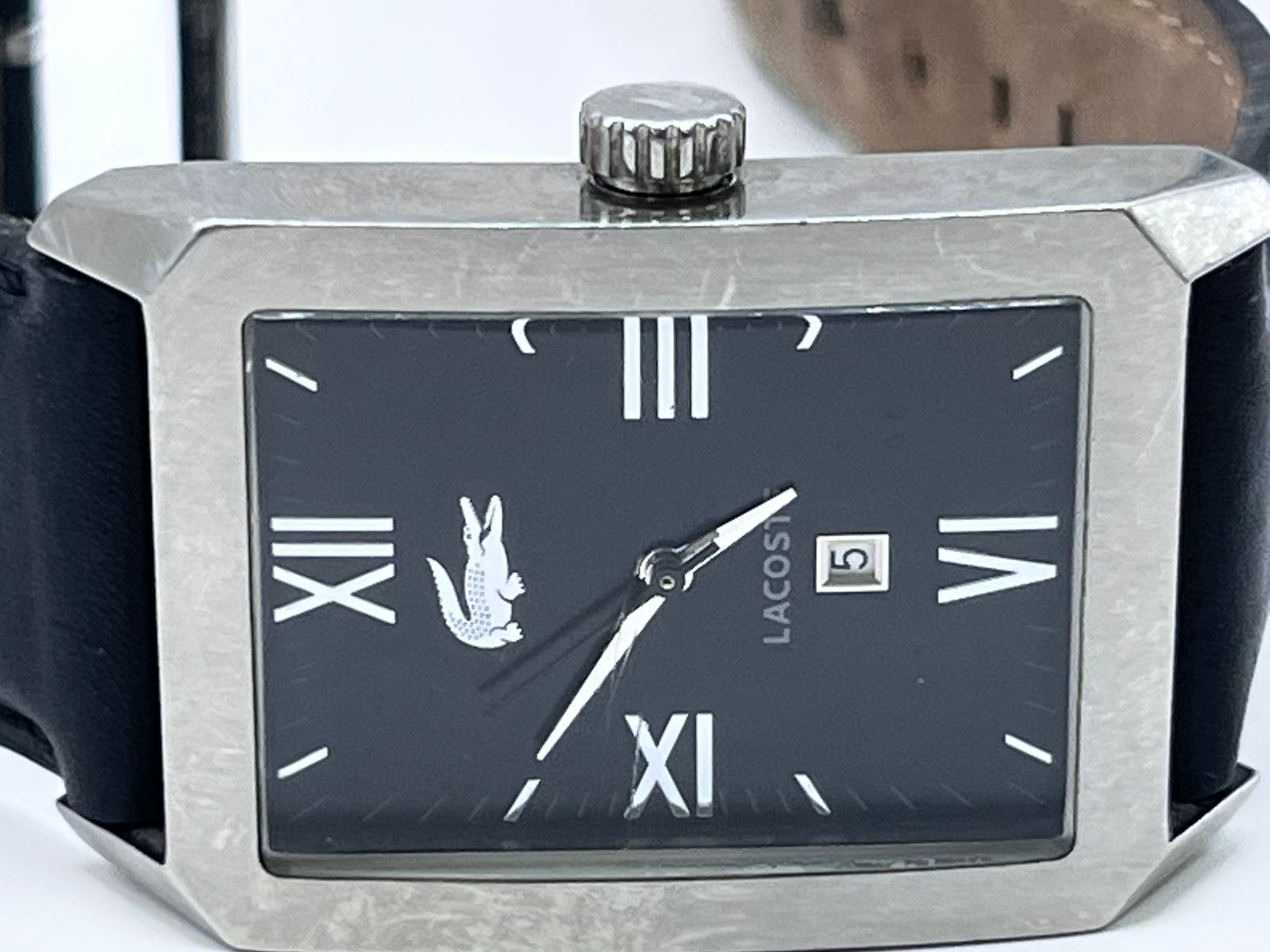 Lacoste Rectangular Stainless Steel Dress Watch (Ref. LC.46.1.14.0475)