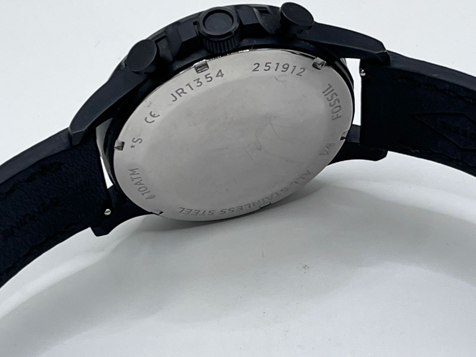 Fossil Nate Chronograph Black Leather - Imagen 3