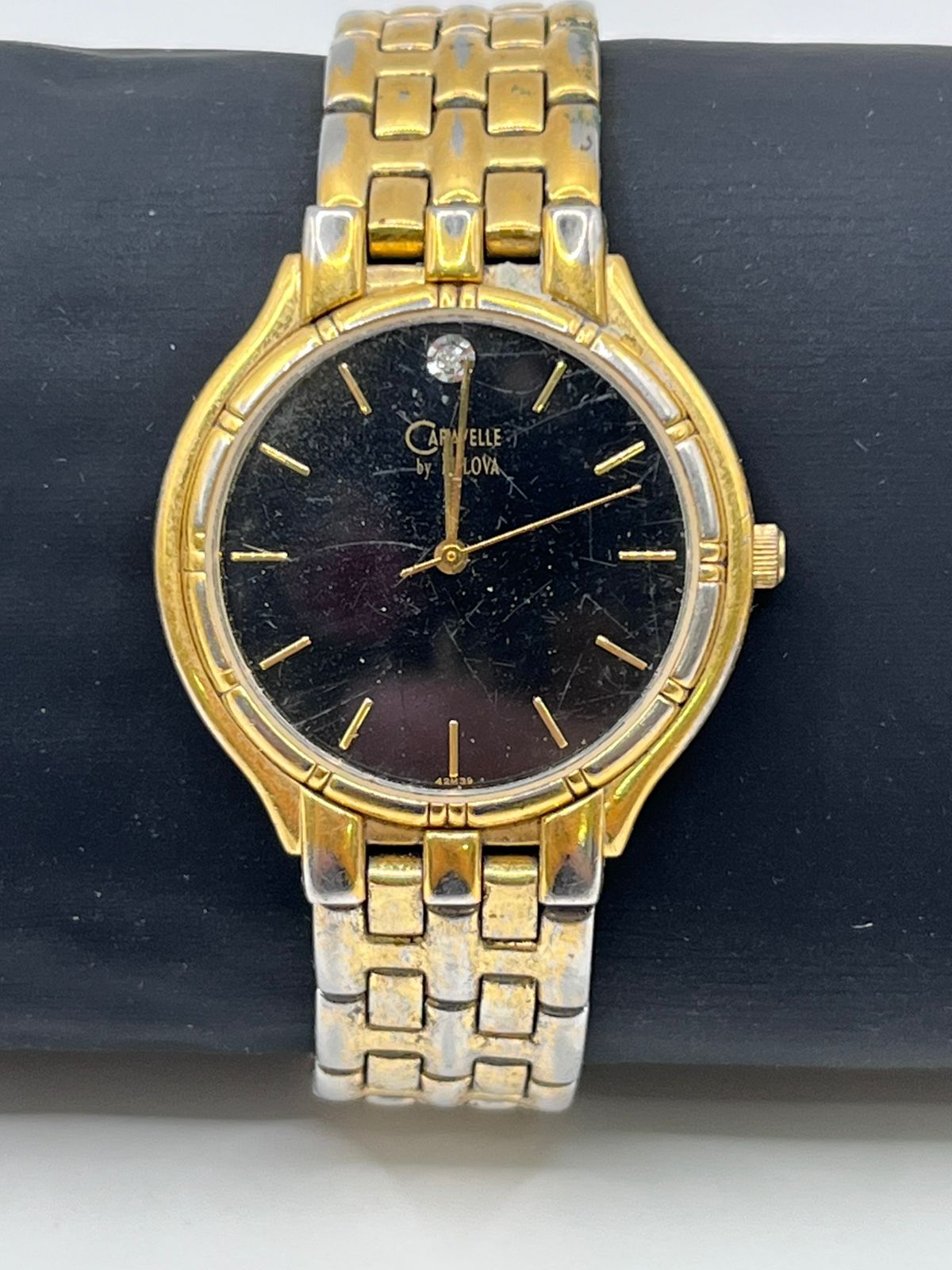 Caravelle by Bulova Two-Tone Genuine Diamond Accented Watch