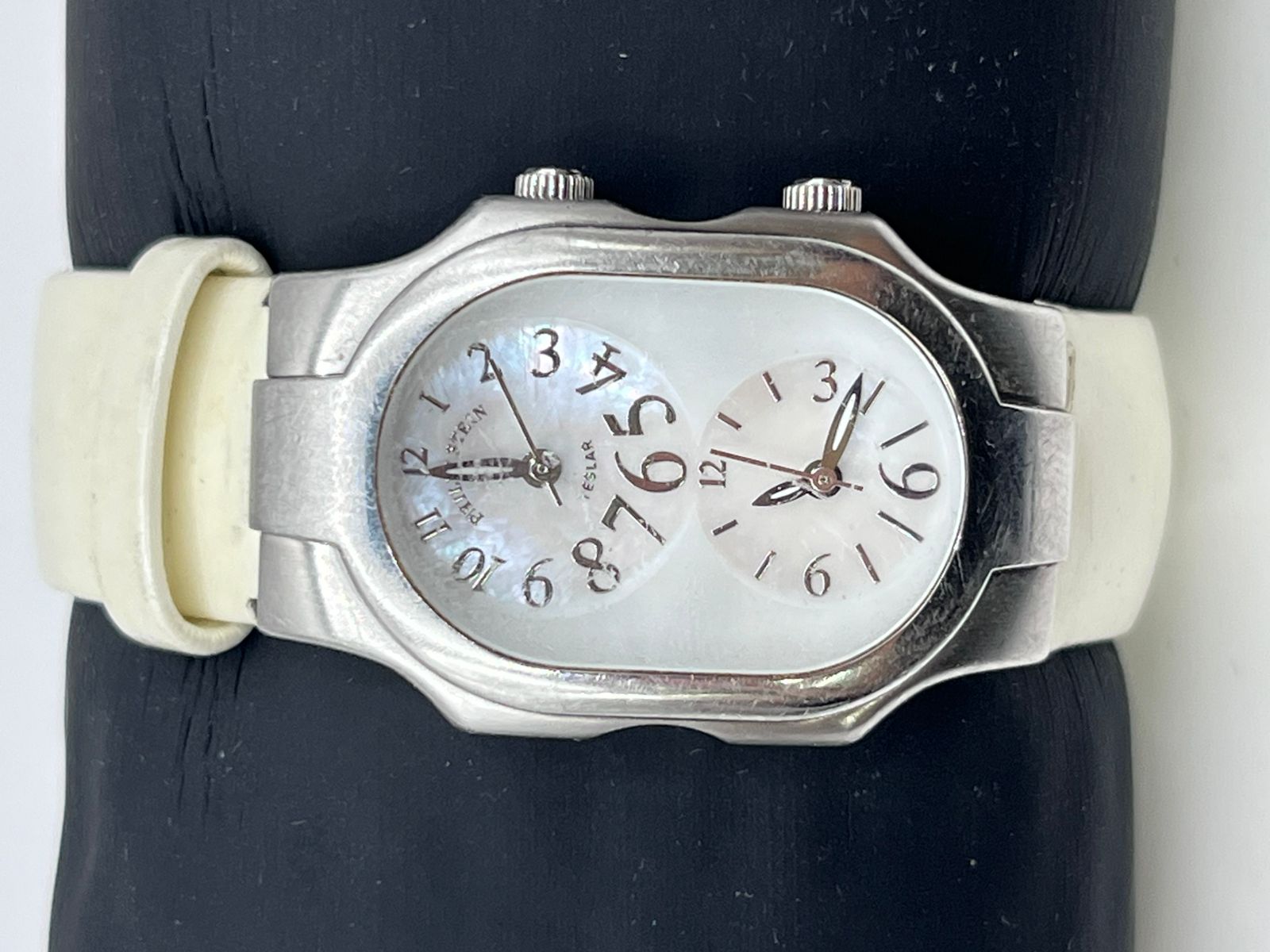 Philip Stein Signature Dual Time Mother of Pearl Dial Watch