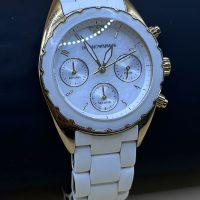 Emporio Armani White Chronograph Ceramic Watch