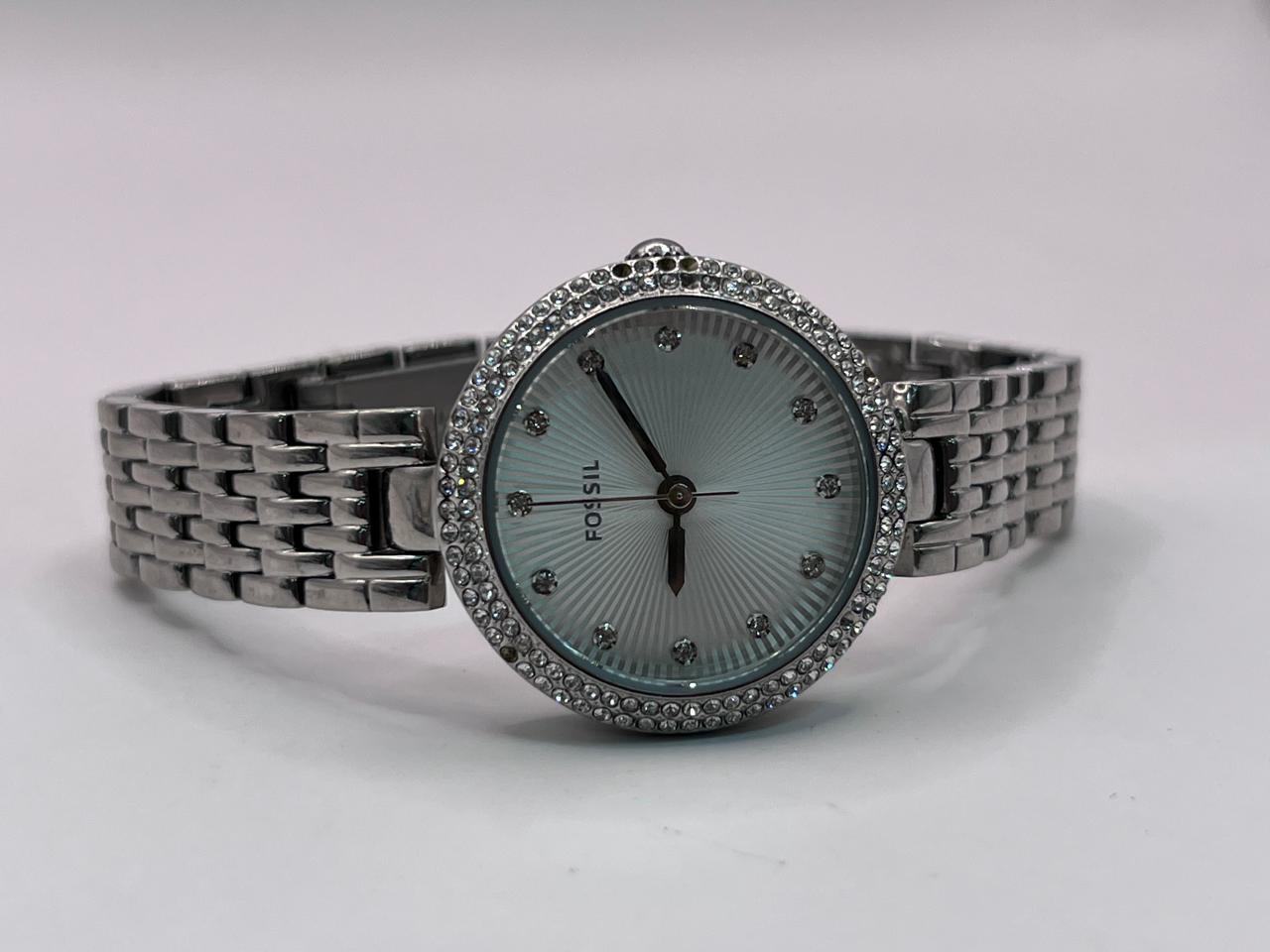 Fossil Olive Stainless Steel Bracelet Watch ES3345