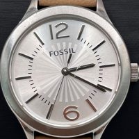 Fossil Perfect Boyfriend Silver Dial Beige Leather Watch