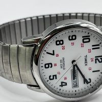 Timex Easy Reader Indiglo Day-Date Expansion Band Silver Tone