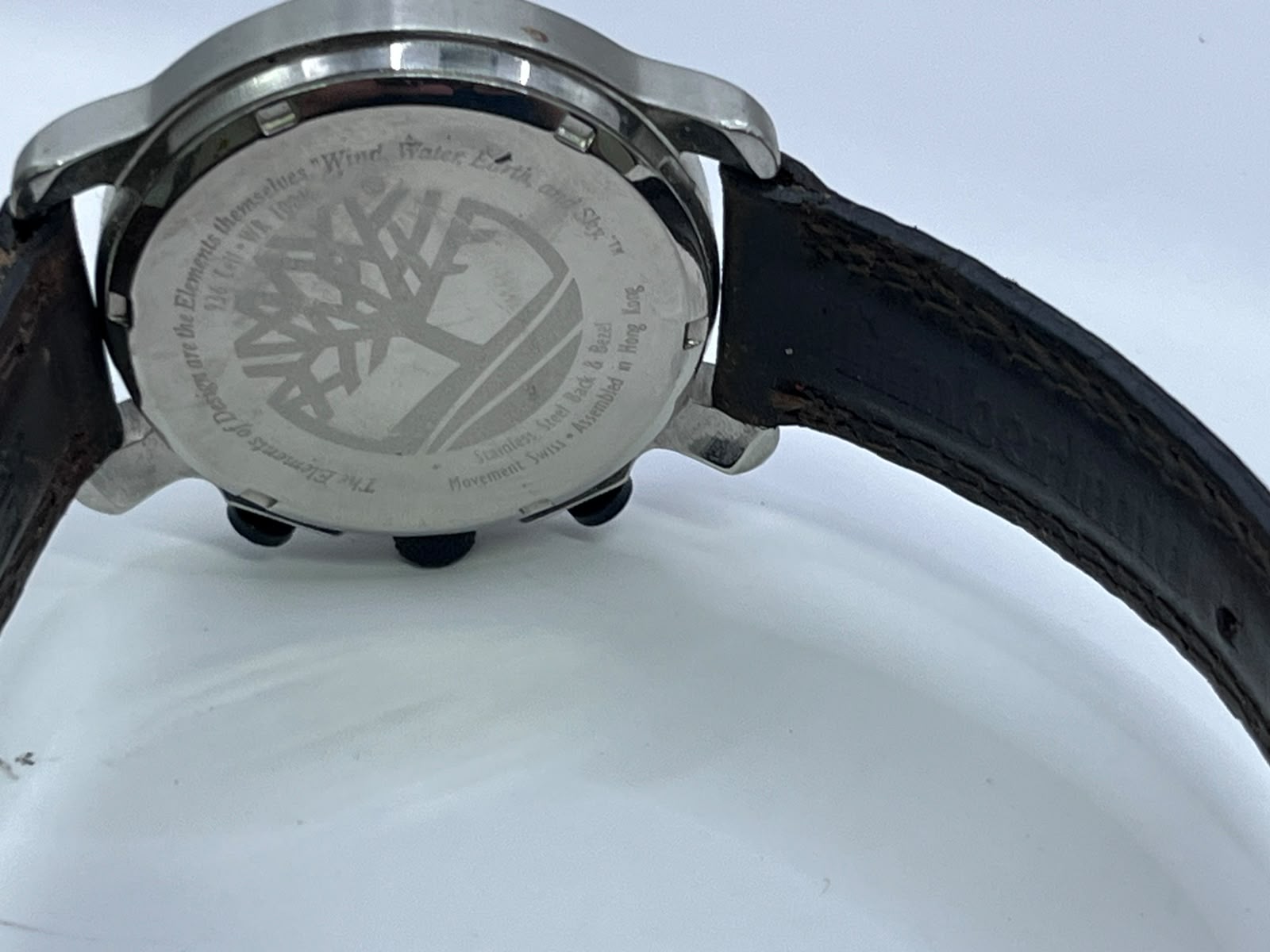 Timberland Swiss Chrono 100M White Dial Brown Leather - Imagen 5