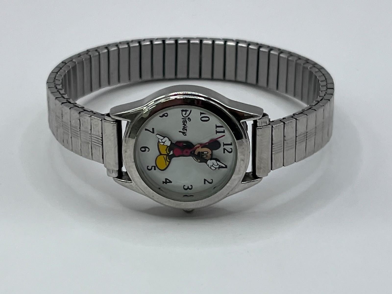 Disney Mickey Mouse Character Watch Silver Expansion Band