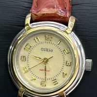 Guess Indiglo Classic Two-Tone Leather Watch