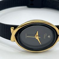 Timex Classic Oval Gold Tone Black Dial Watch