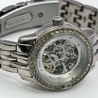 Anne Klein Automatic Skeleton Dial Stainless Steel Watch