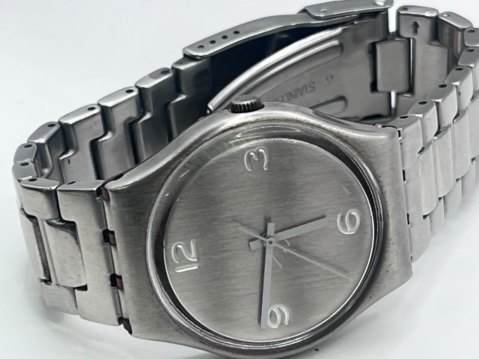 Swatch Irony Big Silver Dial Metal Bracelet
