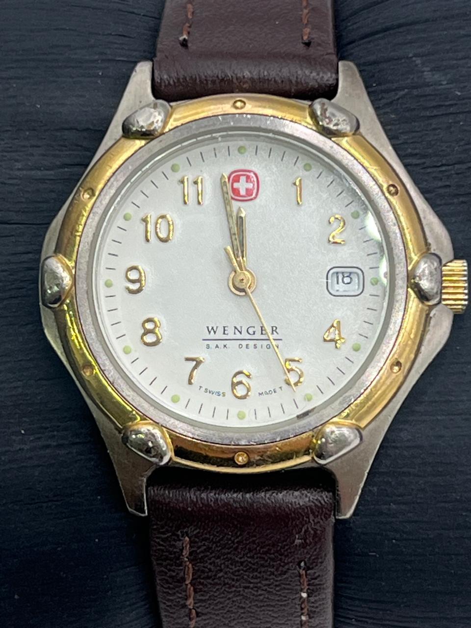 Wenger SAK Design Two-Tone Swiss Quartz Military Watch