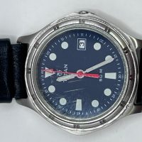 Titan Diver Style 50M Blue Dial Leather Strap