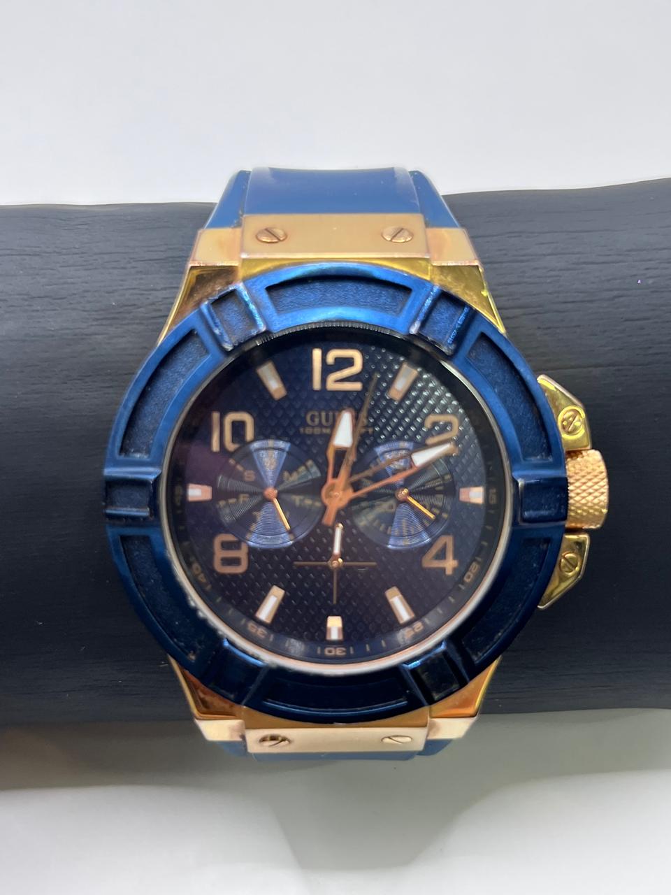 Guess Rigor Chronograph Multi-Function Blue/Gold (Referencia W0247G3)