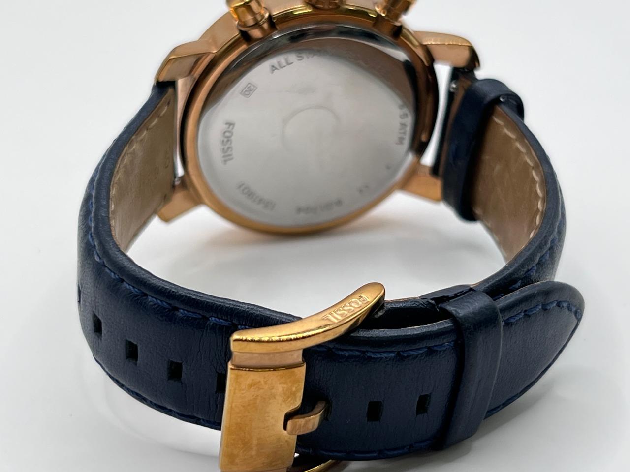 Fossil Rhett Chronograph Navy/Rose Gold - Imagen 3