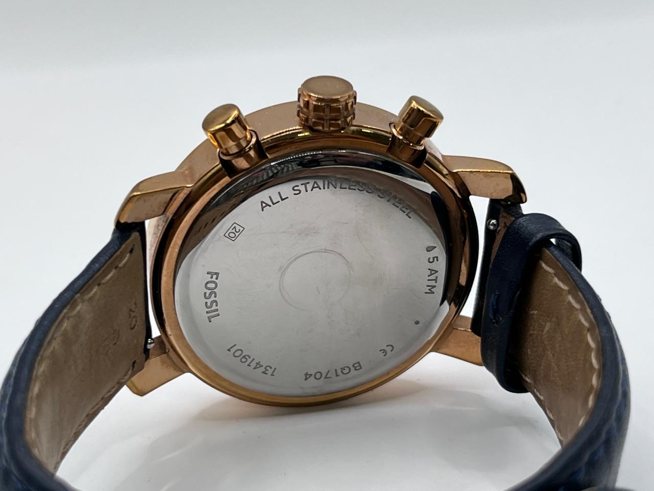Fossil Rhett Chronograph Navy/Rose Gold - Imagen 4