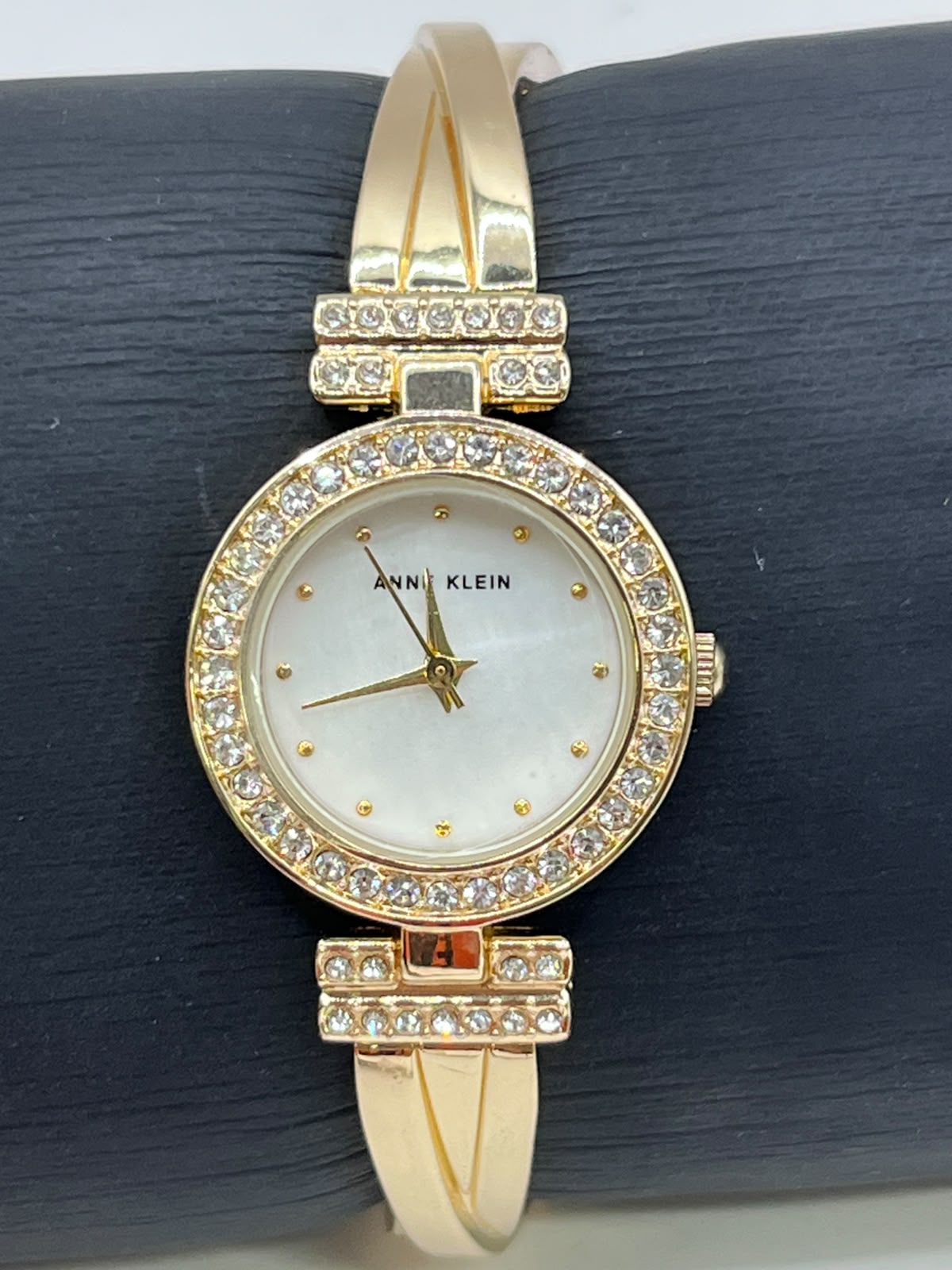 Anne Klein Premium Crystal Accented Bangle
