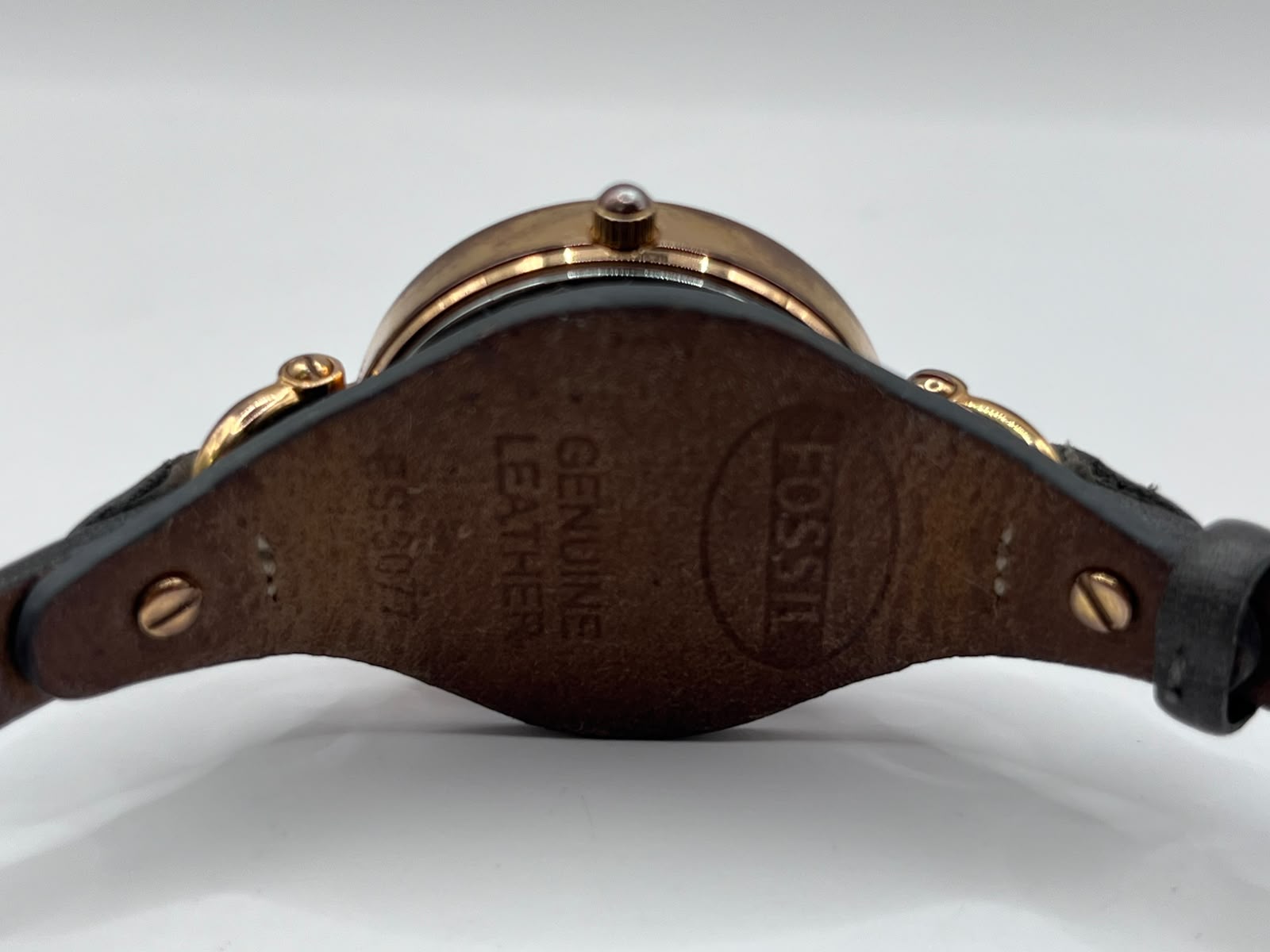 Fossil Georgia Smoke Leather Watch - Imagen 4