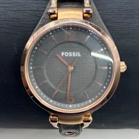 Fossil Georgia Smoke Leather Watch