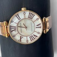 Anne Klein Crystal-Accented Rose Gold