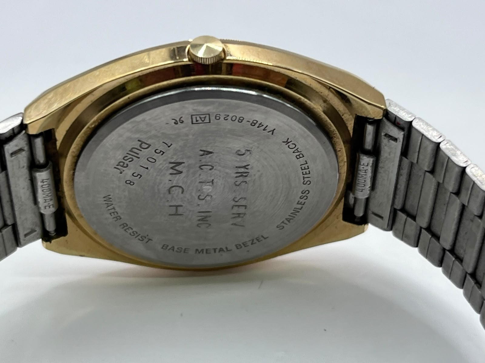 Pulsar Quartz Day-Date Vintage 1980s (Ref. V733-8A20) - Imagen 4