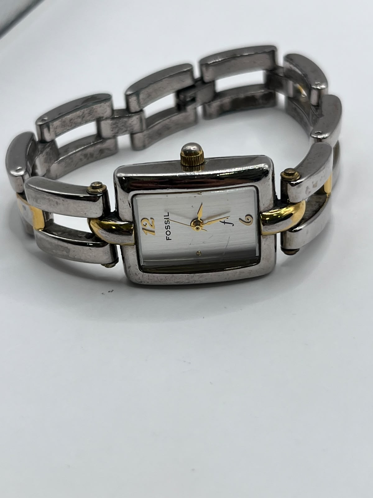 Fossil F2 Rectangular Two-Tone ES-9585