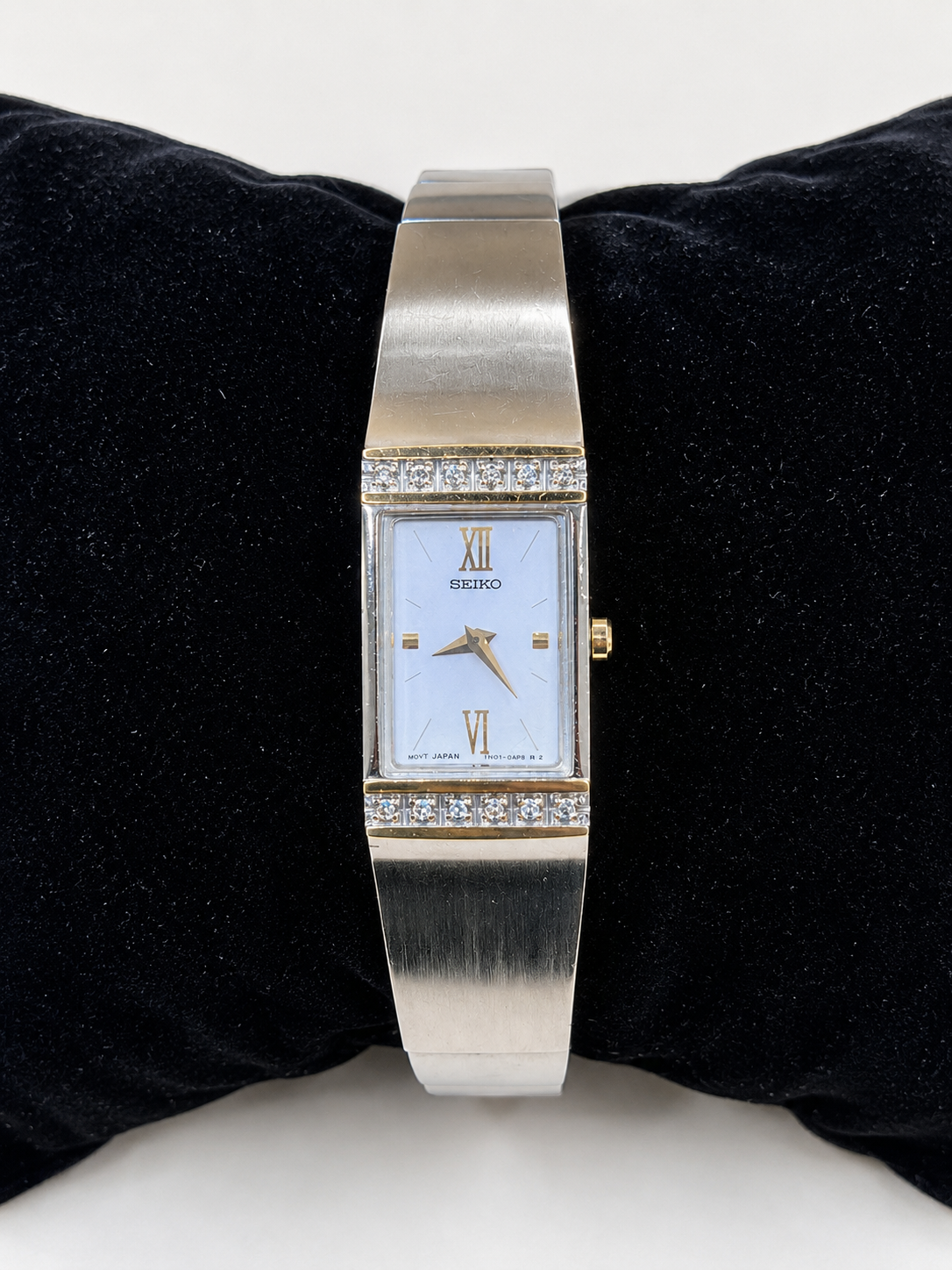 Seiko Women's Quartz Tank Crystal Accent